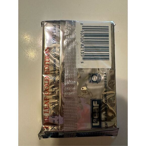 New 1992 Leaf Set Baseball Series 1 15 Cards Per Pack Leaf Gold Edition - Picture 4 of 4